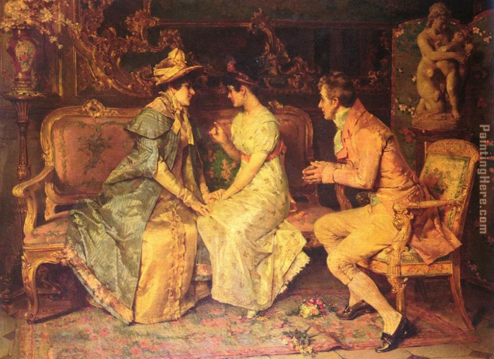 The Suitor painting - Luis Alvarez Catala The Suitor art painting